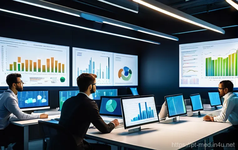 역학적 데이터 분석 - **Prompt 1: Data Scientists Analyzing Health Trends**
"A group of diverse, professional data sci...